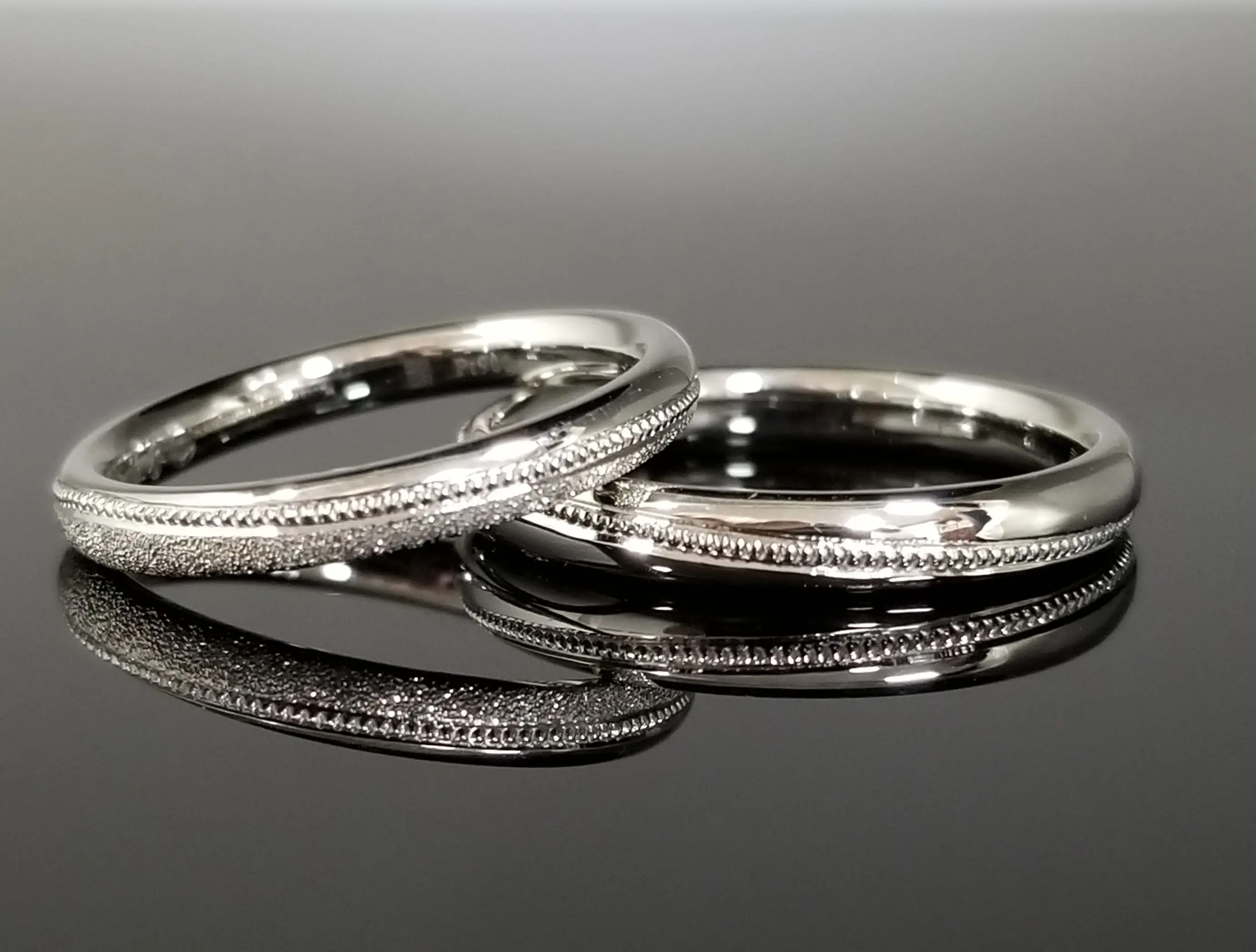 エレガントなミル打ちリング | 結婚・婚約指輪のオーダーメイドは鍛造 