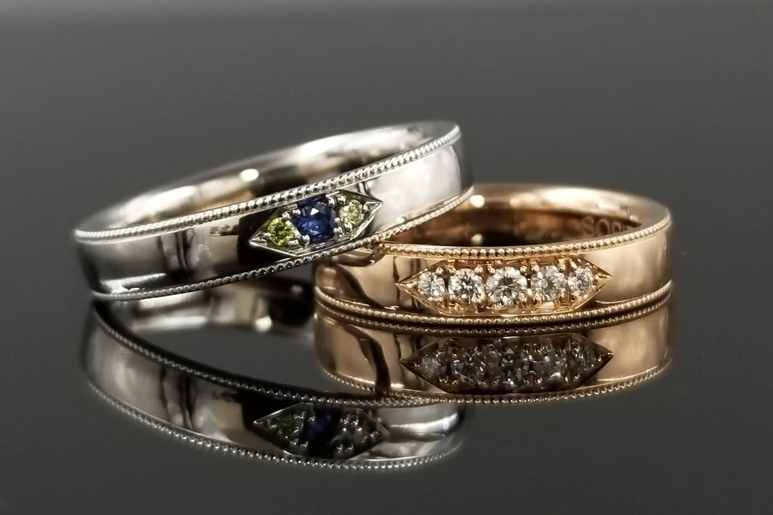 つや消し槌目ゴールドリング | 結婚・婚約指輪のオーダーメイドは鍛造指輪＜TANZO＞
